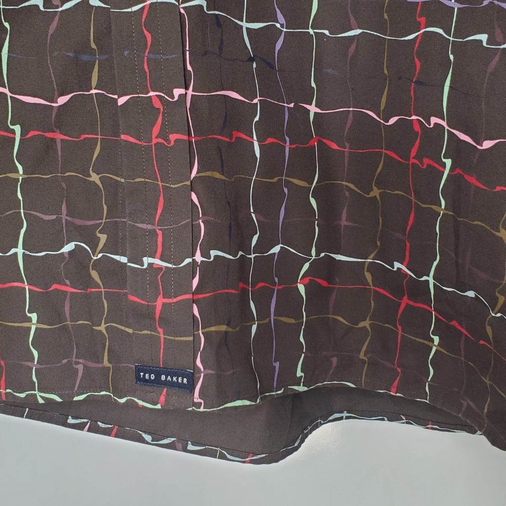 Ted Baker Men’s Button-Down Brown Pattern Shirt - image 3
